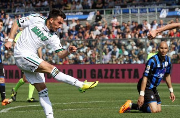 FINALE Atalanta Vs Sassuolo in Serie A 2015/16, 1-1 Berardi-gol, pari di Denis