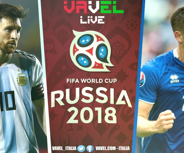 Argentina - Islanda in diretta, LIVE Mondiale Russia 2018: finisce 1-1! L'Islanda frena l'Argentina e si regala un esordio da sogno!