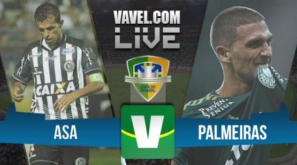 Resultado Asa de Arapiraca x Palmeiras na Copa do Brasil 2015 (0-1)