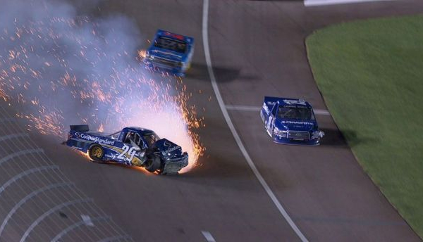NASCAR Camping World Truck Series: Austin Theriault Suffers Lower Back Fracture In Las Vegas Crash