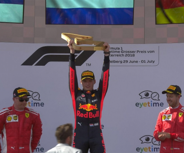 F1, Gp d'Austria - Festa Verstappen sul podio, ma sorride anche la Ferrari. Le parole dei primi tre