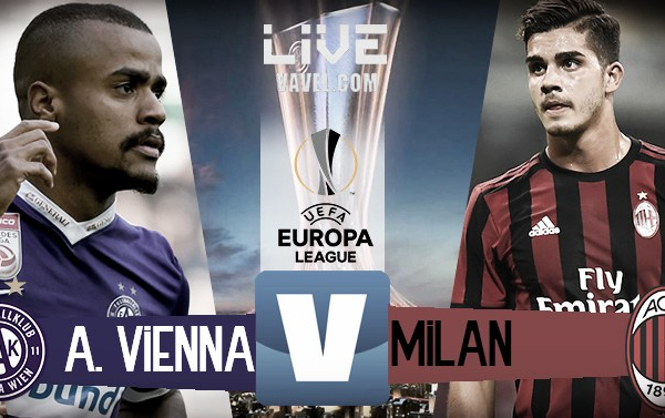 Austria Vienna - Milan in diretta, LIVE Europa League 2017/2018 (1-5): Pokerissimo dei rossoneri