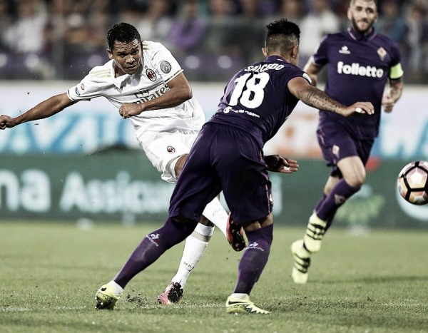 Milan-Fiorentina, scontro diretto per l'Europa. Bacca di nuovo al centro del tridente