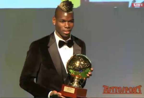 Pogba ritira il Golden Boy 2013 tra emozione e risate