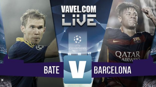 Live Bate Borisov - Barcellona in risultato Champions League 2015/2016 (0-2)