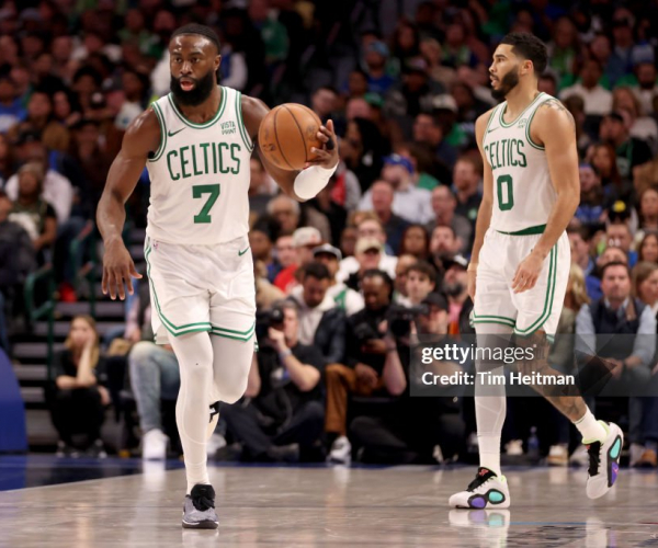 The Boston Celtics tame the Dallas Mavericks with buckets from Brown and Tatum
