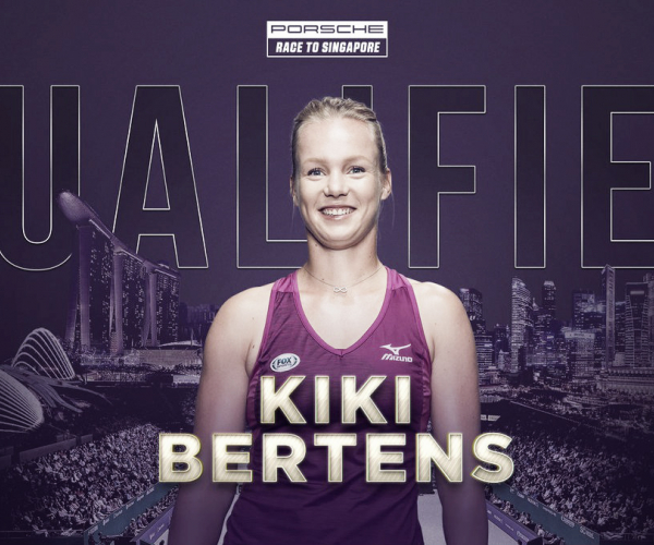 Kiki Bertens qualifies for WTA Finals