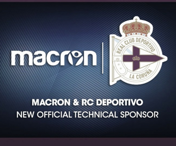 Macron, nuevo patrocinador del RC Deportivo para las próximas cuatro temporadas.