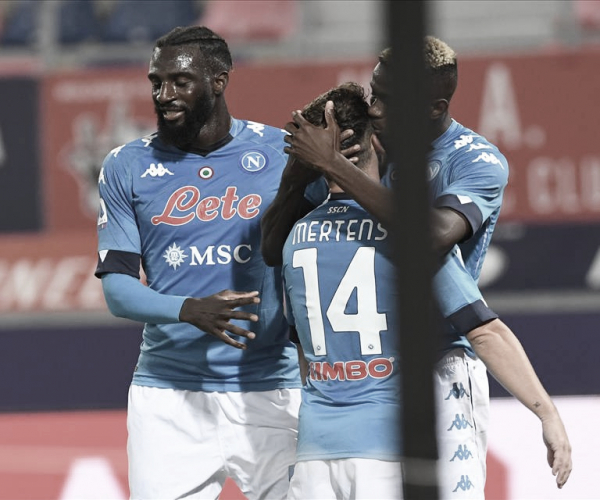 Napoli se recupera no calcio com vitória simples sobre
Bologna e volta à briga pelo topo