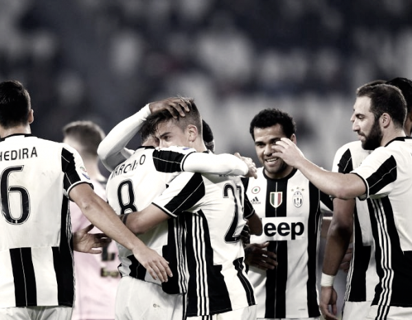 Serie A: la Juve stende il Palermo. Segnano Marchisio, due volte Dybala e Higuain (4-1)