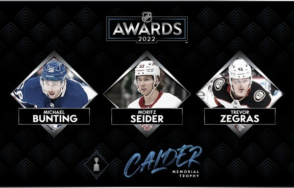 Bunting, Seider y Zegras, finalistas del Calder Trophy 2022