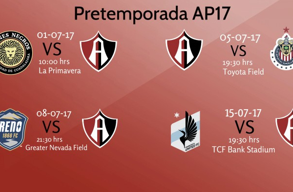 Atlas listo para su pretemporada Apertura 2017