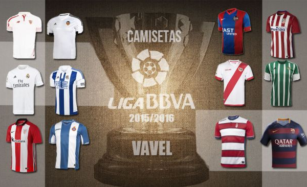 Equipaciones y camisetas de los equipos de la Liga BBVA 2015/2016