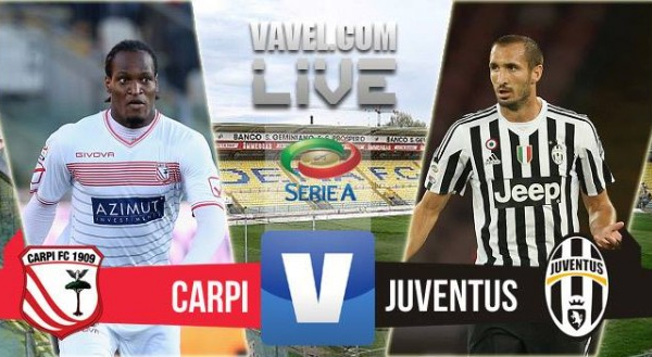 Risultato Carpi - Juventus, Serie A 2015/2016 (2-3): Borriello, Mandzukic (2), Pogba, aut. Bonucci