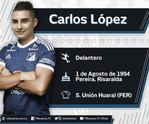 Carlos López Vanegas, nuevo jugador de Millonarios