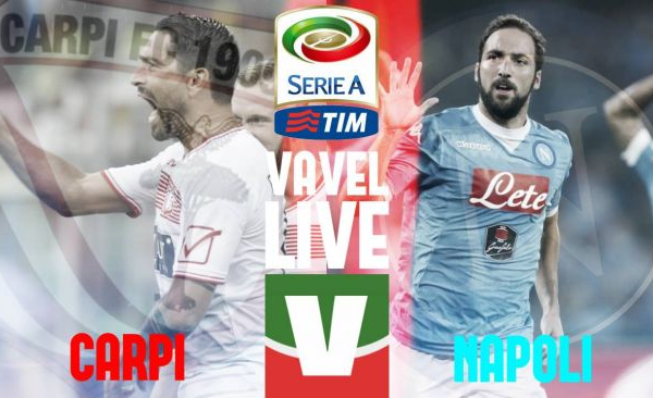 Live Carpi - Napoli, risultato partita Serie A 2015/16 in diretta