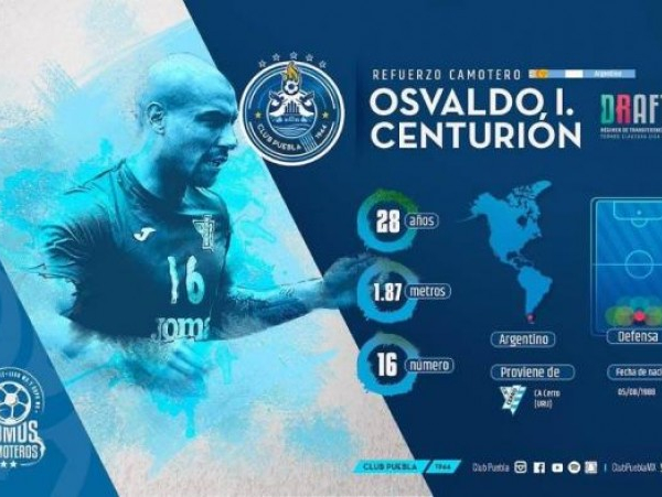 Osvaldo Centurión se suma a Puebla