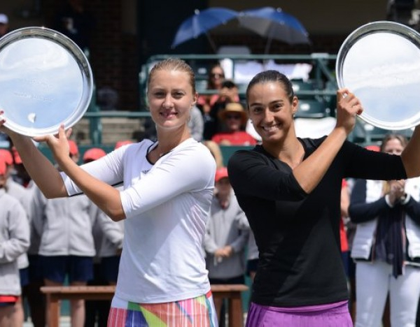 Caroline Garcia and Kristina Mladenovic pick up Charleston title, ending France’s wait for a doubles title in 12 years