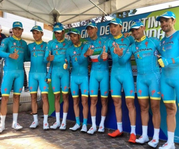Giro del Trentino - Melinda 2016, 1° tappa: cronosquadre all'Astana