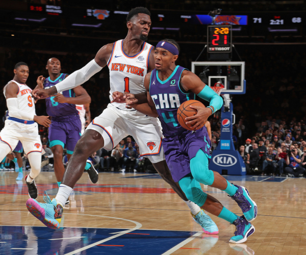Puntos y resumen del Charlotte Hornets 107-129 New York Knicks en NBA 2023