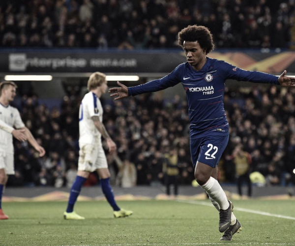 Em jogo de golaços, Chelsea goleia Dinamo Kiev e encaminha classificação na Europa League