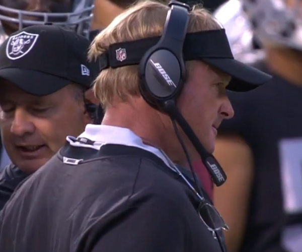 Oakland Raiders defeat the Detroit Lions in Gruden's return to the sidelines