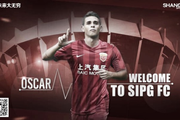 Oscar acerta com Shanghai SIPG em nova transação recorde