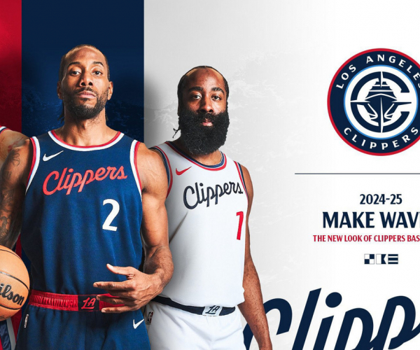 Los Ángeles Clippers presentaron el nuevo logo y uniformes para la temporada 2024-2025 