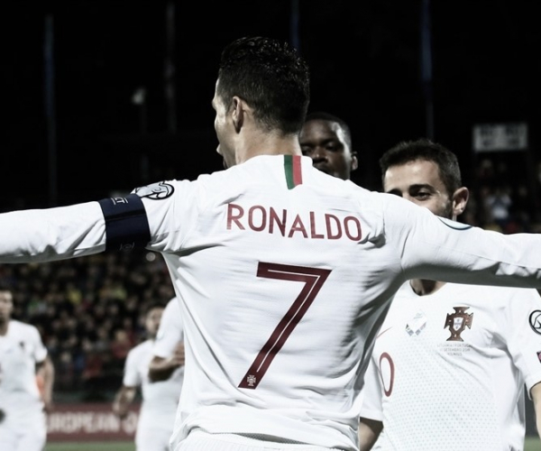 Portugal dá show e goleia Lituânia com quatro gols de Cristiano Ronaldo