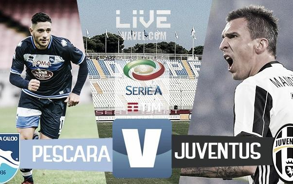 Terminata Pescara - Juventus in Serie A 2016/17 (0-2): Doppietta di Higuain; infortunato Dybala