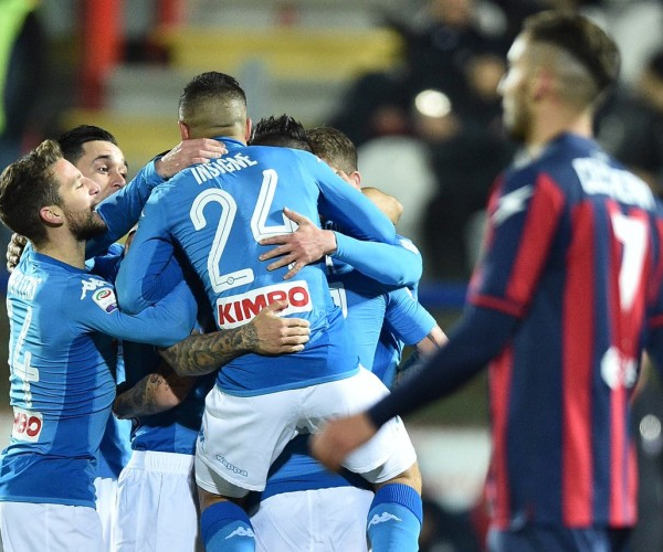 Serie A - Napoli di misura a Crotone, basta Hamsik. Azzurri Campioni d'Inverno