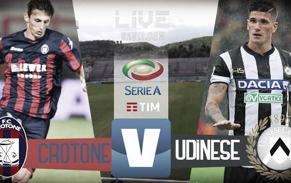 Risultato Crotone - Udinese LIVE, Diretta Serie A 2017/18: squadre in cerca di riscatto - Jankto(2), Lasagna! (0-3)