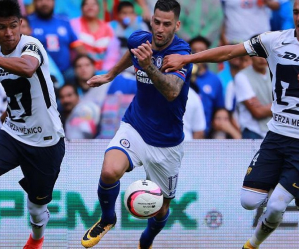 Resultado y goles de Cruz Azul vs Pumas UNAM  en la Liga MX (1-1)