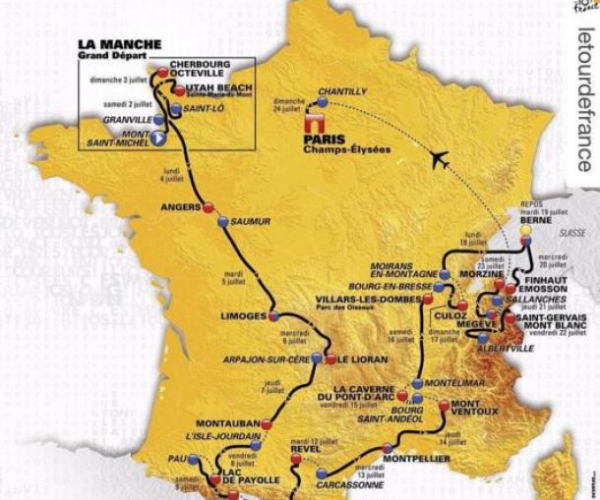 Svelato il percorso del Tour de France 2016. Torna il Mont Ventoux, le Alpi dopo i Pirenei