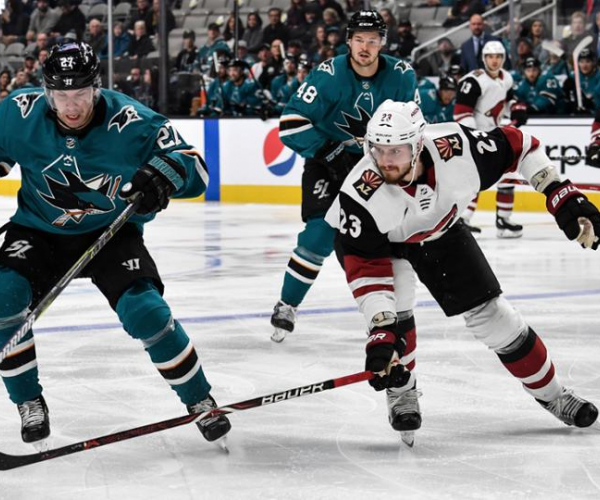 San Jose Sharks win 3-2 in overtime  against Arizona Coyotes