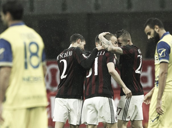 Risultato finale Chievo - Milan Serie A 2016 (0-0): Un fuorigioco salva i rossoneri dalla sconfitta