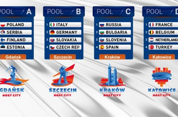 Volley M - Agli Europei di Polonia 2017 l'Italia è stata sorteggiata assieme a: Germania, Slovacchia e Repubblica Ceca