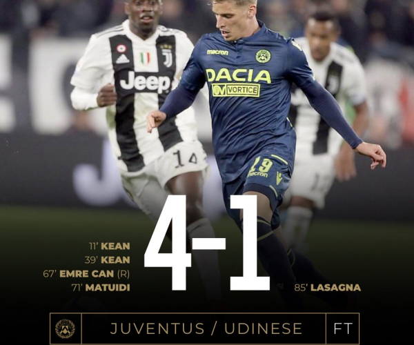 Serie A - Juventus in scioltezza su una morbida Udinese (4-1)