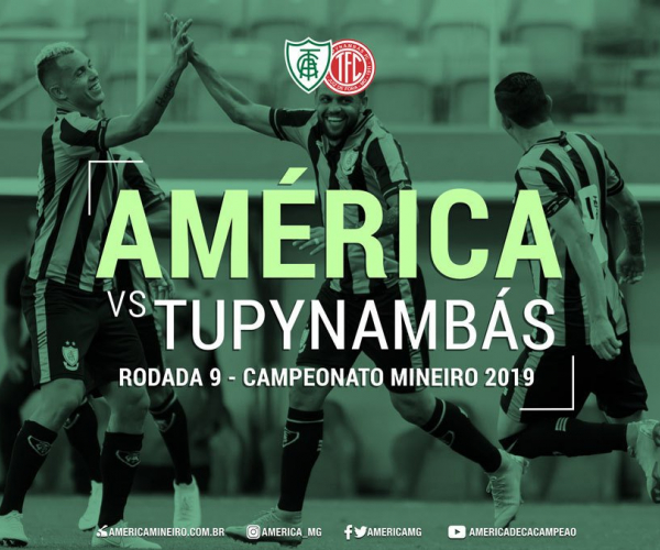 Resultado América-MG 2x0 Tupynambás no Campeonato Mineiro 2019