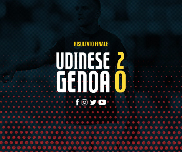 Serie A - L'Udinese prende la grinta di Tudor e batte il Genoa (2-0)