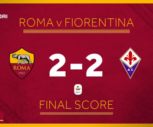 Serie A - Segnali di ripresa giallorossa ma all'Olimpico tra Roma e Fiorentina finisce 2-2 