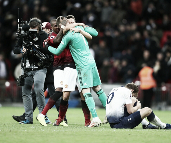 Em tarde mágica de De Gea, Manchester United vence Tottenham em Wembley