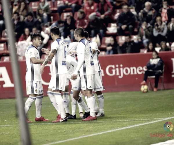 Real Zaragoza Sporting de Gijón ¿Qué pasó en la ida?