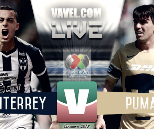 Monterrey vs Pumas UNAM en vivo online en la Liga MX (2-1)
