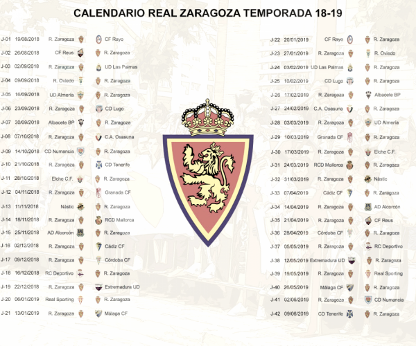 Conoce la hoja de ruta del Real Zaragoza hacia Primera