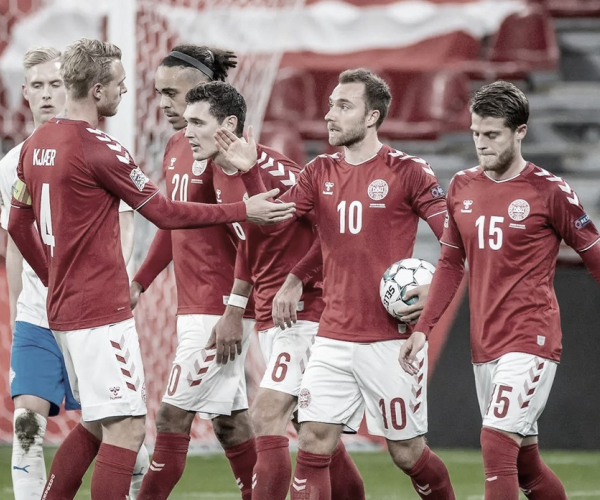 Com gol nos acréscimos, Dinamarca vence Islândia e segue viva na Nations League