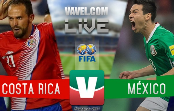 Resultado del partido Costa Rica vs México en Eliminatorias Mundialistas (1-1)