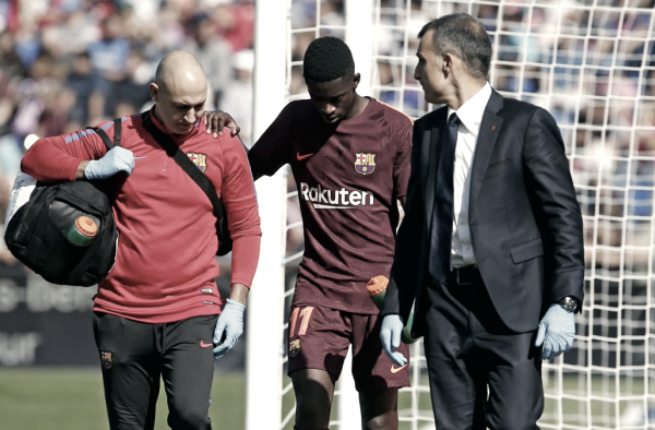 Com lesão no bíceps, Dembélé pode desfalcar Barcelona até 2018