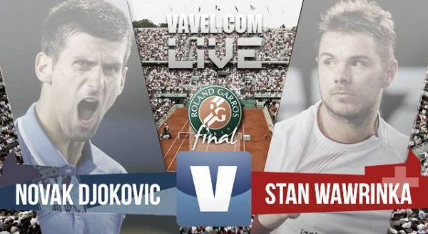 Risultato Djokovic Vs Wawrinka Finale del Roland Garros 2015 (1-3: 6-4; 4-6; 3-6; 4-6)