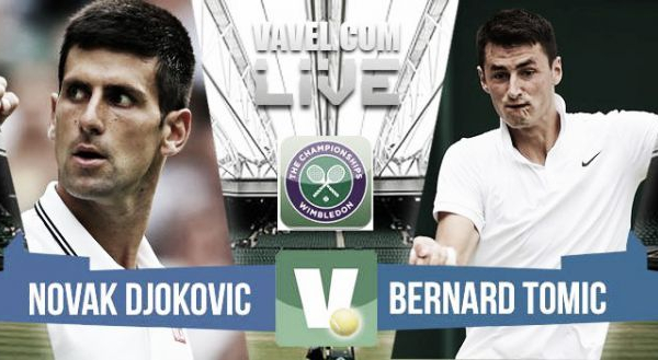 Live Djokovic Vs Tomic, risultato terzo turno Wimbledon 2015  (3-0)